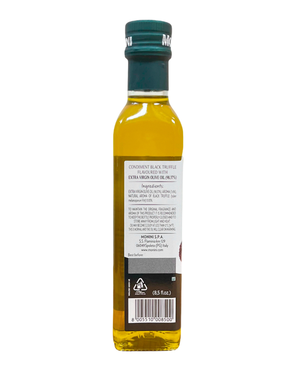 Олія оливкова першого віджиму зі смаком чорного трюфеля Monini Black Truffle Extra Virgin Olive Oil, 250 мл (8005510008500) - фото №2