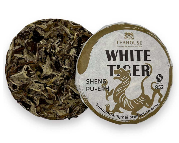 Чай Teahouse Шен Пуер "Білий тигр" White Tiger № 852, 8 г Чай Teahouse Шен Пуер "Білий тигр" White Tiger № 852, 8 г - фото №2