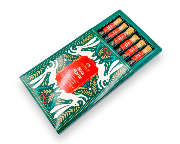 Подарунковий набір чаїв "Teahouse" у скляних пробірках "Біла Магія", 48 г Подарунковий набір чаїв "Teahouse" у скляних пробірках "Біла Магія", 48 г - фото №3