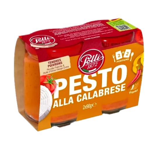Соус Pesto POLLI alla calabrese, 2*90г, 6шт/ящ - фото