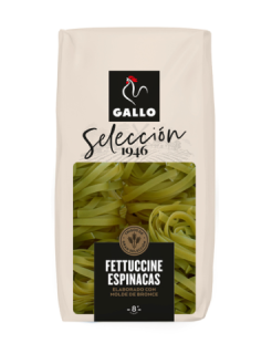 Макаронні вироби Gallo Seleccion 1946 Fettuccine Espinacas Гнізда з шпинатом 450 г, 9 шт/ящ, - фото
