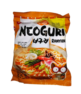 Лапша Рамен со вкусом морепродуктов Неогури средне-острая 120 г ТМ "Nongshim" - фото