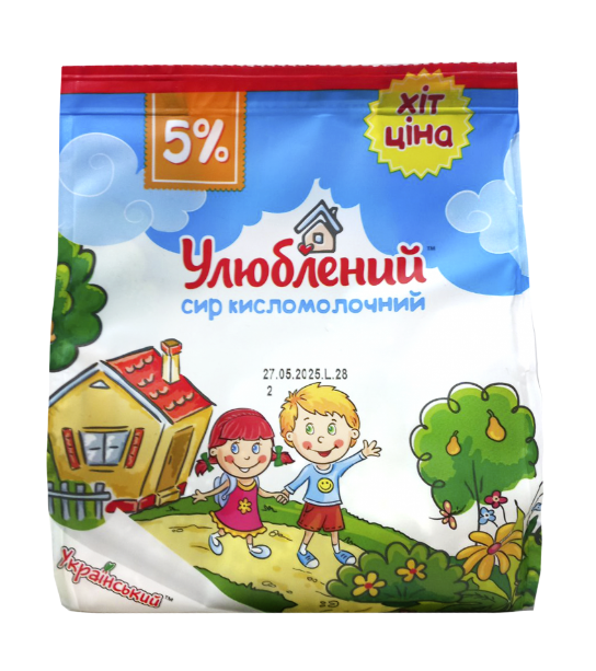 Сир кисломолочний 5% ТМ "Улюбленний" 300г - фото