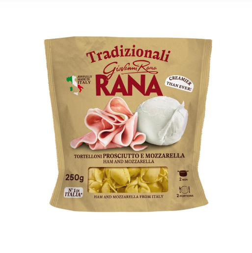 Тортеллоні з прошуто котто та моцареллою 250 гр ТМ "Pastificio Rana S.p.A." - фото
