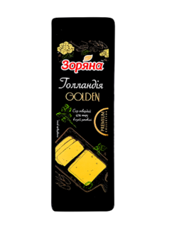 Сир твердий "Голандія GOLDEN" 45% ТМ "Зоряна" брус 3 кг - фото