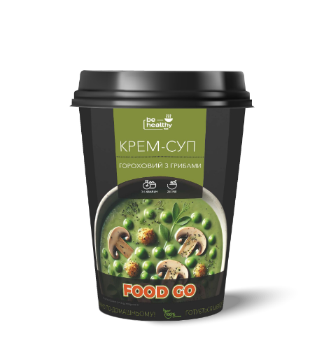 Крем-суп гороховий з грибами Be Healthy Food - фото