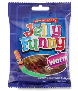 Мармелад жувальний Jelly Funny Worm Хробачки 80 г - фото