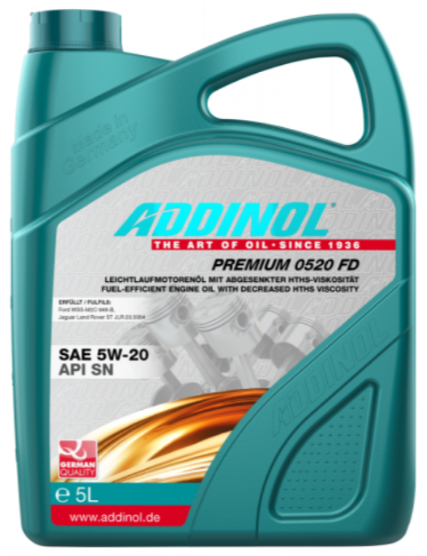 Моторна олива Premium 0520 FD SAE 5W-20, 5л - фото