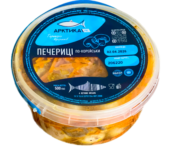 Салат Печериці по-корейськи ТМ Арктика, 500 г - фото