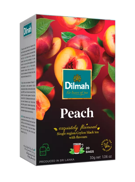 Чай Dilmah Персик з/я 20х1,5г(12) - фото