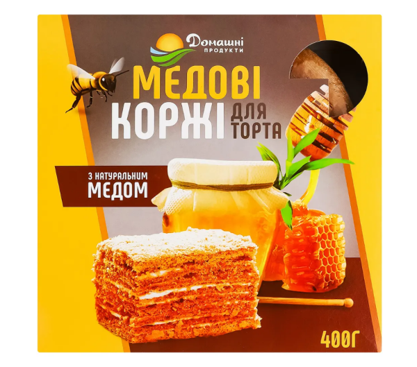 Домашні продукти Коржі "Медові" 400г - фото
