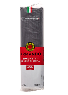 Макарони ARMANDO Spaghetti Nero di seppia 500г, 24шт/ящ - фото