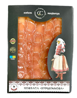Колбаса "Бурштинова" нарезка 150 г - Смачні Справи - фото