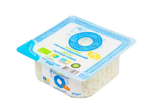 Органічний сир кисломолочний 9%, вага 300 г - фото