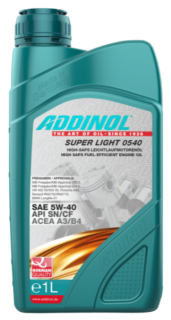 Моторное масло ADDINOL SUPER LIGHT 0540 SAE 5W-40,1л - фото