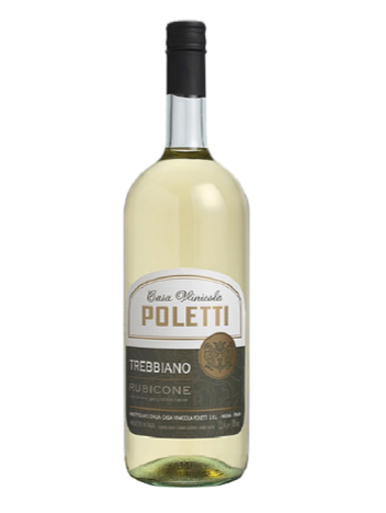 Вино Poletti Trebbiano Rubicone 11%  (сухе,біле,Італія) 1.5л, 6шт/ящ - фото