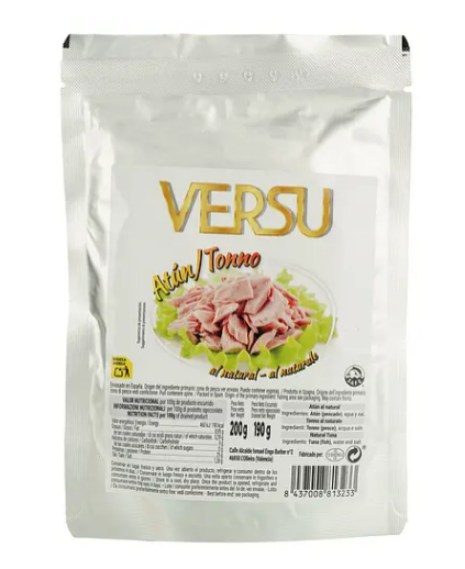 Тунець Versu в власному соці 200 г,(пакет) 15 шт/ящ, шт - фото