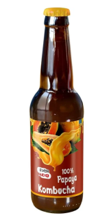 Напиток б/у слабогаз. TM "EVER AID" комбуча "100% Papaya" 0,35л. - фото