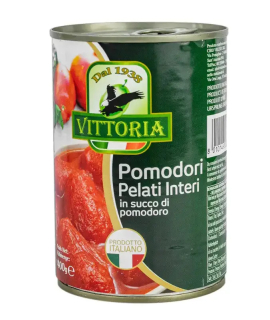 Помідори цілі VITTORIA Pellati di Pomodoro, ж/б, 400 г, 24шт/ящ - фото