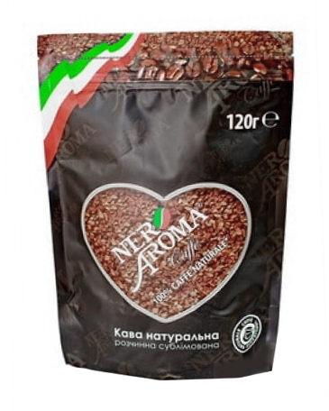 Кофе растворимый Nero Aroma Classico, 120 г (30/70) (4820093484671) - фото