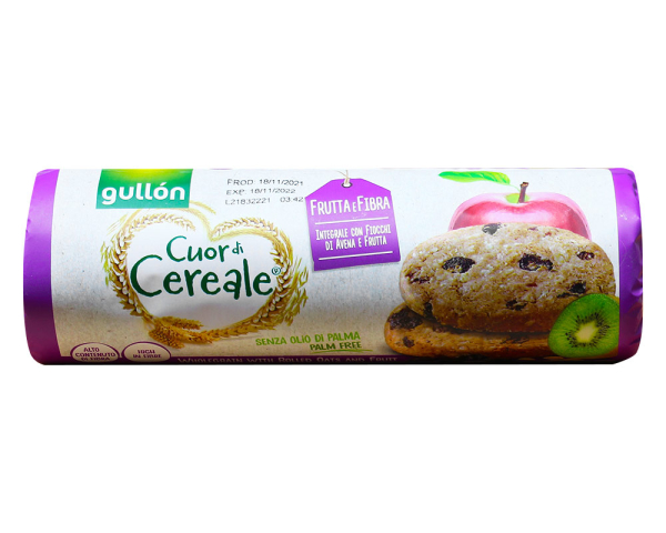 Печиво GULLON tube CDC фруктове зі злаками, 300г, 16шт/ящ - фото