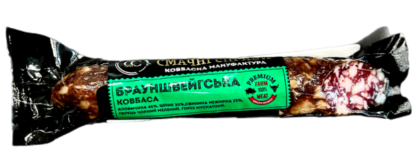 Ковбаса Брауншвейгська сирокопчена вищий ґатунок 0,5 - фото