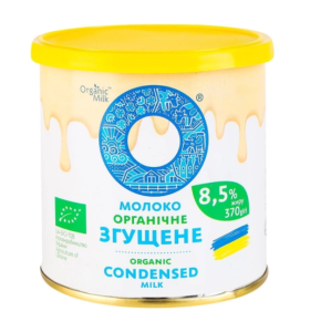 Згущене молоко Organic Milk з цукром органічне незбиране 8,5% 370г - фото
