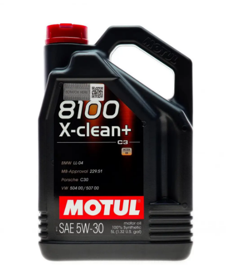 Моторное масло Motul 8100 X-clean+ 5W-30, 5 л - фото