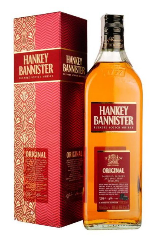 Виски Hankey Bannister Original 40% 0,7л (набор в коробке, New Design, Шотландия) - фото