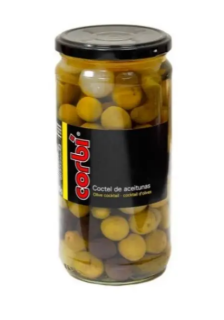 Оливки Corbi коктейль цибуля, огірок Aceitunas 700g - фото