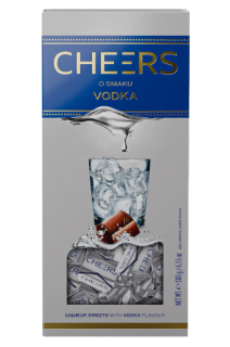 Цукерки Mieszko Cheers Vodka шоколадні праліне з алкогольною начинкою зі смаком горілки, 180 г - фото