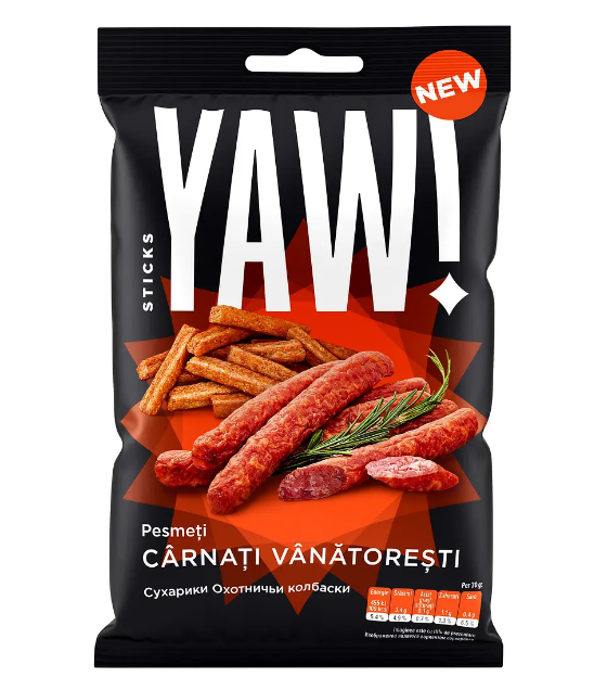Сухарики стікси зі смаком салямі ТМ YAW!, 50г - фото