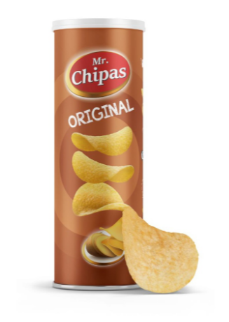 Чіпси Mr. Chipas Original, оригінал, тубус 160г, 24 шт/ящ - фото