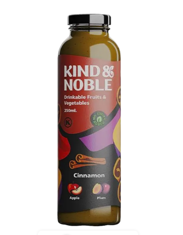 Смузі KIND&NOBLE Кориця, яблуко, слива 0,25 л\скло - фото