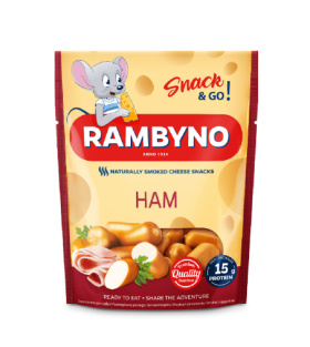 Плавлений сирок Rymbyno Snack  з шинкою 75 г - фото