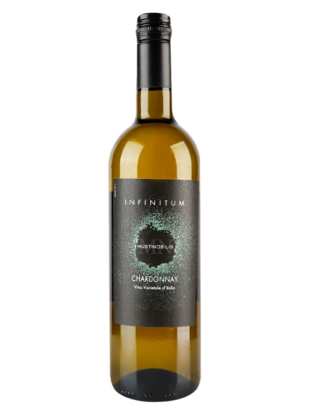 Вино INFINITUM Chardonnay 12%  (сухе,біле,Італія) 0,75л, 6шт/ящ - фото