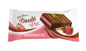 Кремовый торт со вкусом клубники в какао-покрытии Rossо Bianco Doubi 40 г - фото