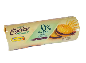 Печиво Elgorriaga з шоколадною начинкою без цукру, 180 г,18 шт/ящ. - фото