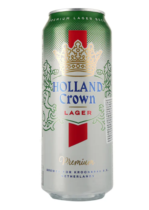 Пиво Holland Crown Premium Lager світле 4,8% 0,5 л - фото