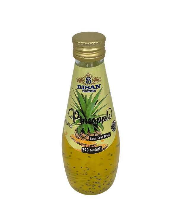 BISAN напій Basil Seed Drink Pineapple 290мл c/б (24шт) - фото