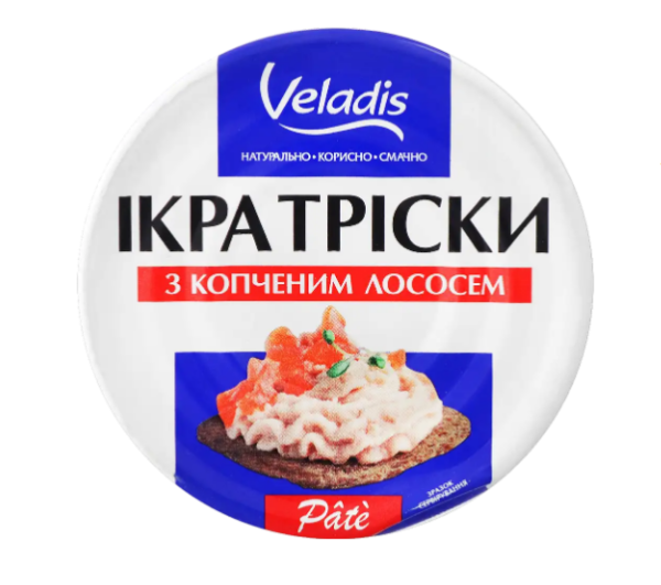 Ікра тріски пастер.Пате з  лососем 100г Veladis/24 - фото