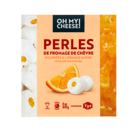 Сырные шарики из козьего молока 45% с апельсиновой начинкой Oh My Cheese!, 90 г - фото
