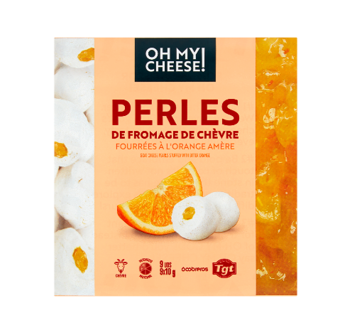 Сирні кульки з козячого молока 45% з апельсиновою начинкою Oh My Cheese!, 90 г - фото