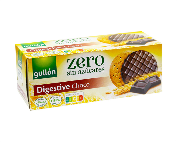 Печиво GULLON без цукру ZERO Digestive Choco, 270г, 15шт/ящ - фото