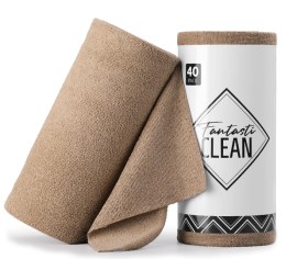 Набір із 40 відривних серветок з мікрофібри беж Fantasti Clean MCSLJ121240TAN - фото