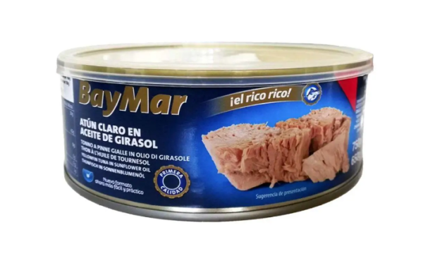 Тунець BAY MAR Atun Claro в соняшниковій олії, 750/650г, з/б, 12шт/ящ - фото