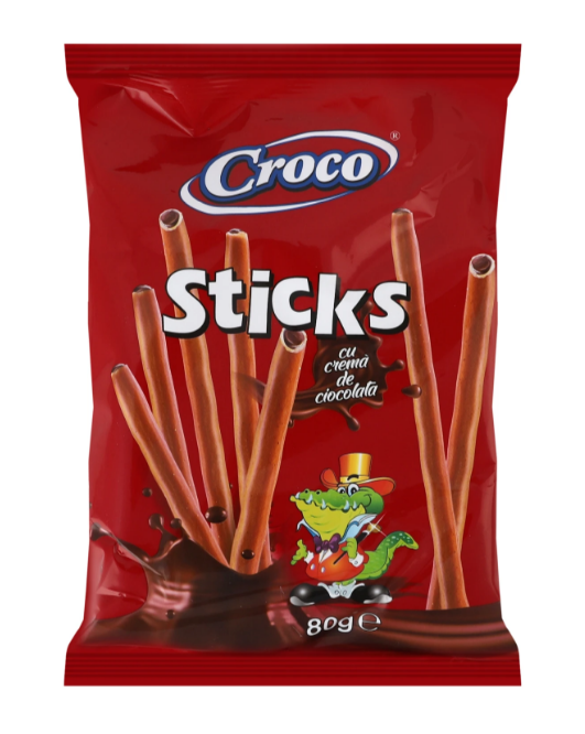 CROCO STICKS Палочки с шоколадным кремом 80 г - фото