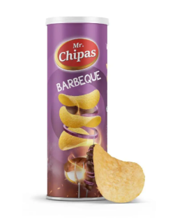 Чіпси Mr. Chipas BBQ, барбекю, тубус 160г, 24 шт/ящ - фото