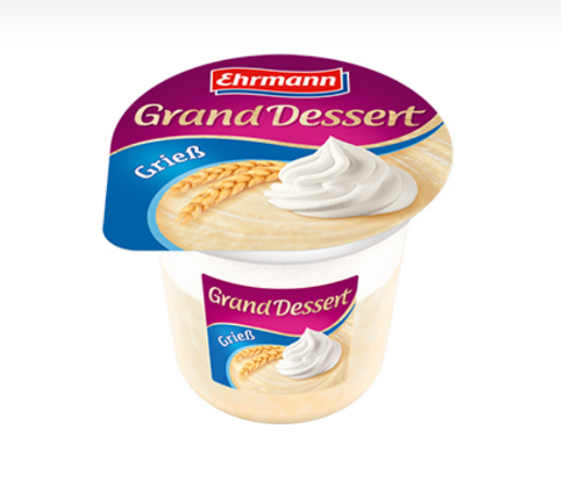 Десерт Grand манний 5,5% жирність 190гр ТМ Ehrmann - фото