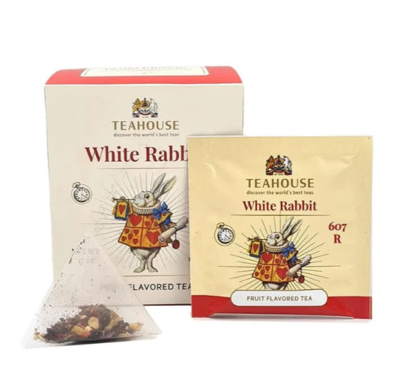 Чай фруктовий ароматизований у пірамідках Teahouse Білий кролик, 37,5 г (15шт*2,5г) - фото